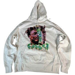 999 Club Juice WRLD White Graphic Hoodie Mens XL Hip Hop Rap Merch Sweatshirt